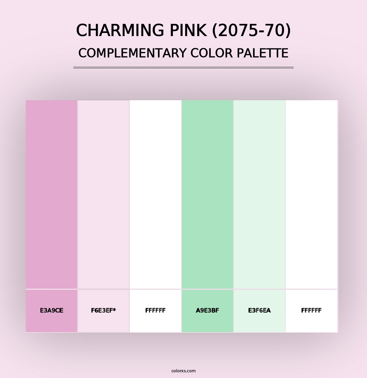 Charming Pink (2075-70) - Complementary Color Palette