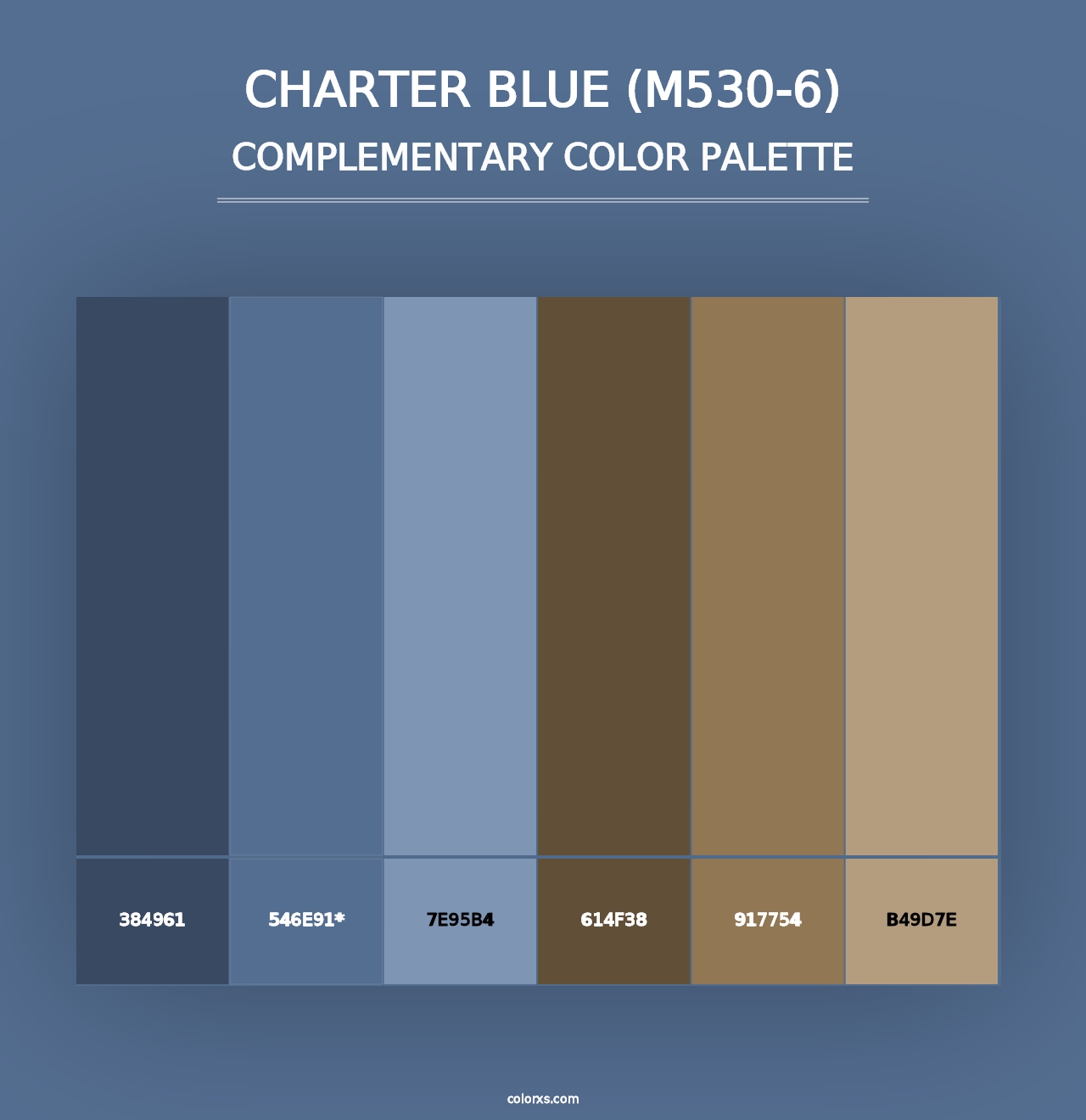 Charter Blue (M530-6) - Complementary Color Palette