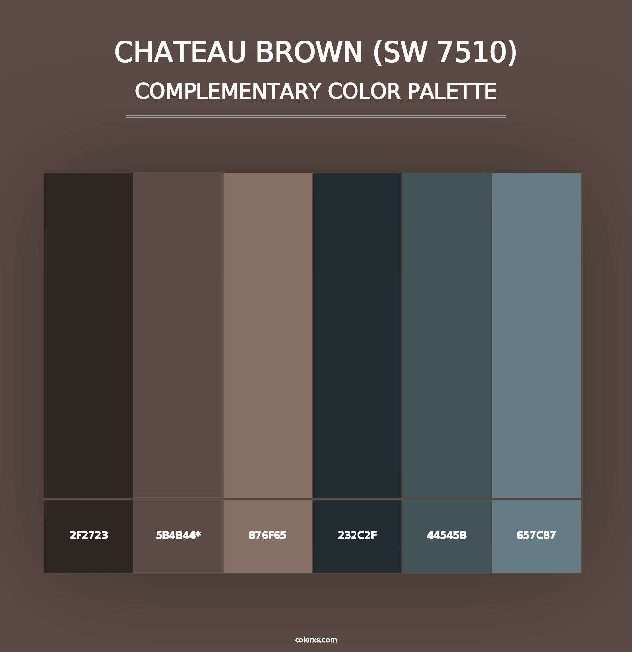 Chateau Brown (SW 7510) - Complementary Color Palette