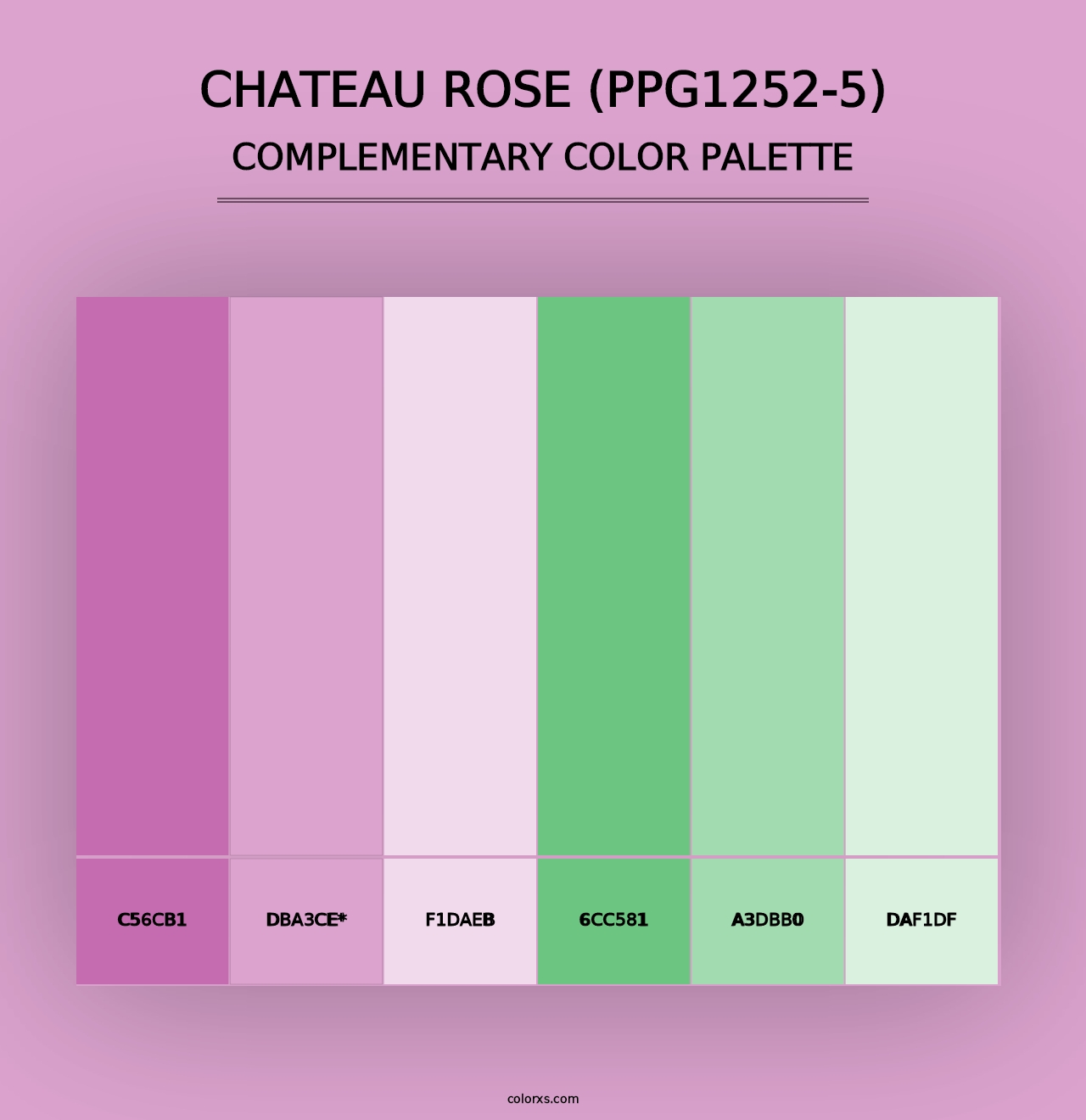 Chateau Rose (PPG1252-5) - Complementary Color Palette