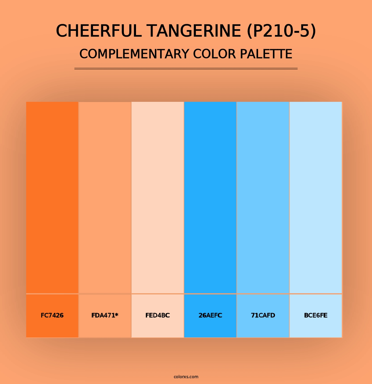 Cheerful Tangerine (P210-5) - Complementary Color Palette