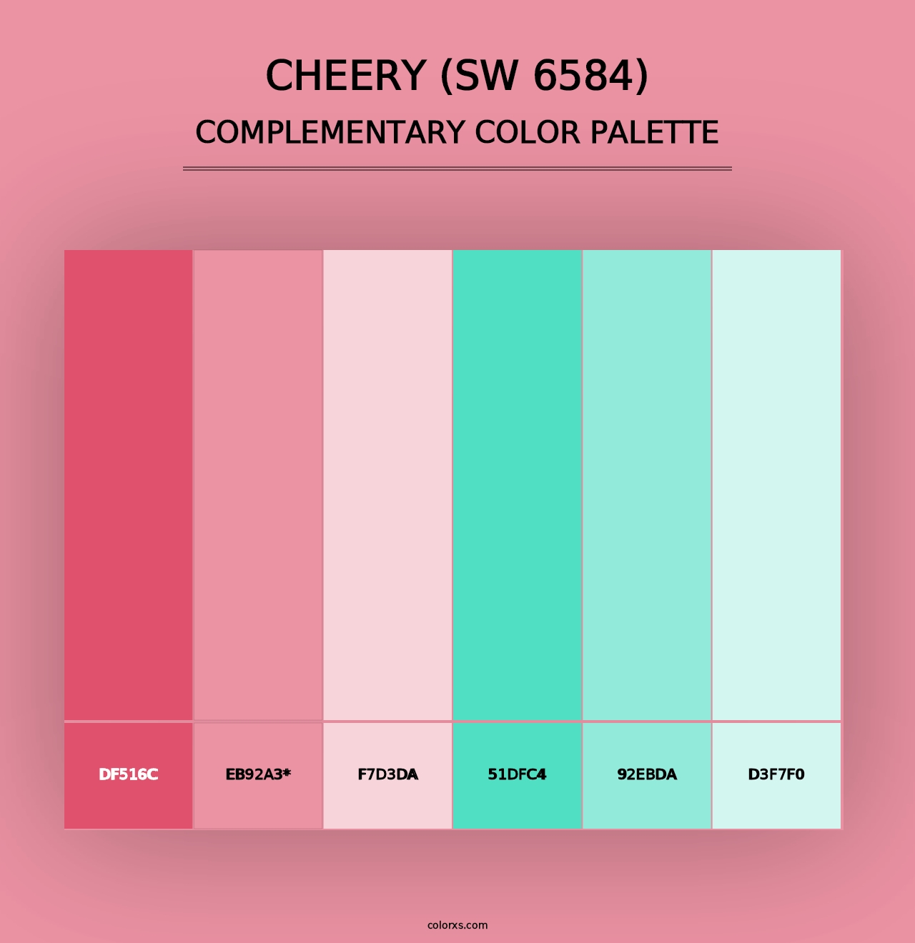 Cheery (SW 6584) - Complementary Color Palette