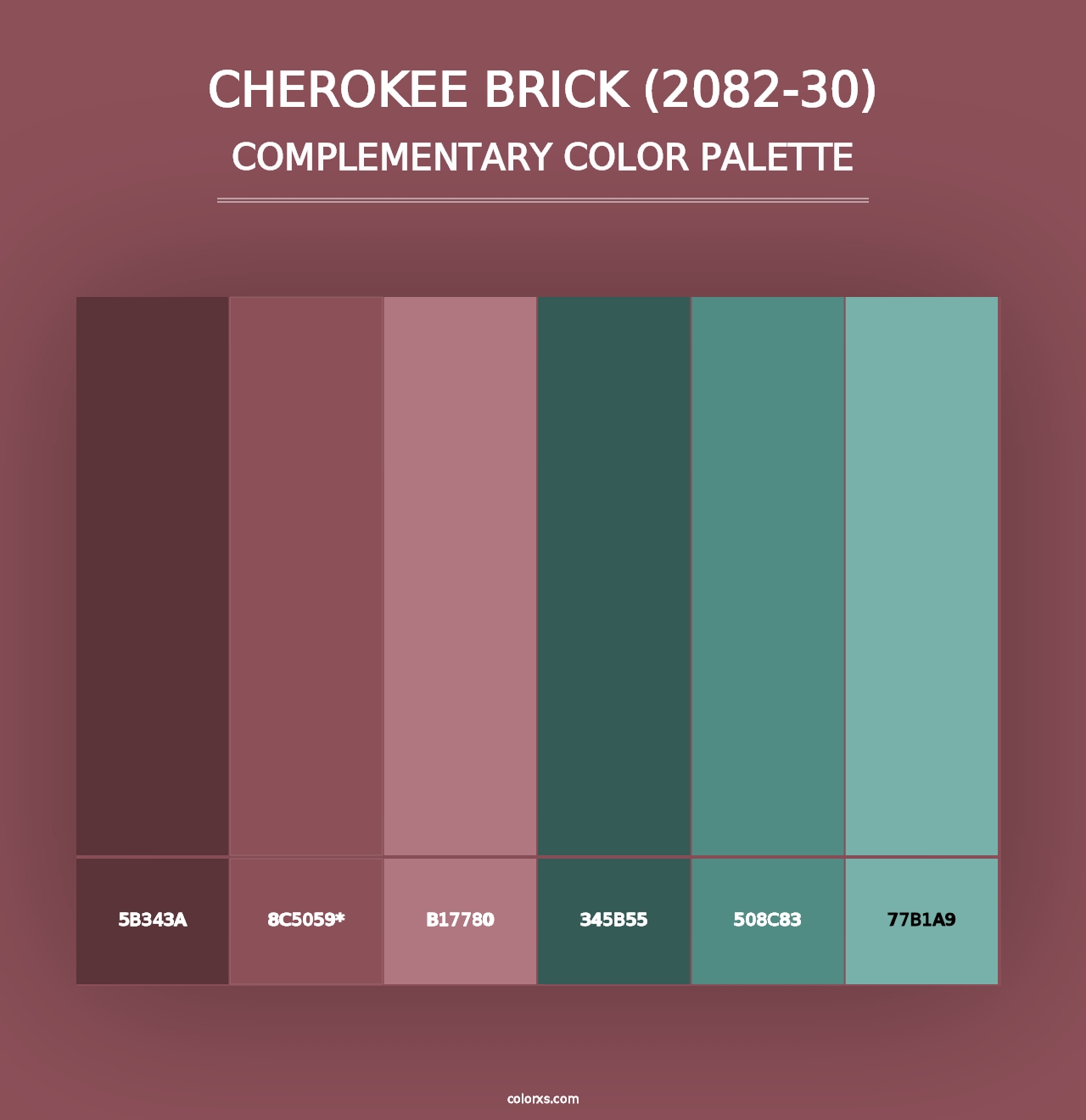 Cherokee Brick (2082-30) - Complementary Color Palette