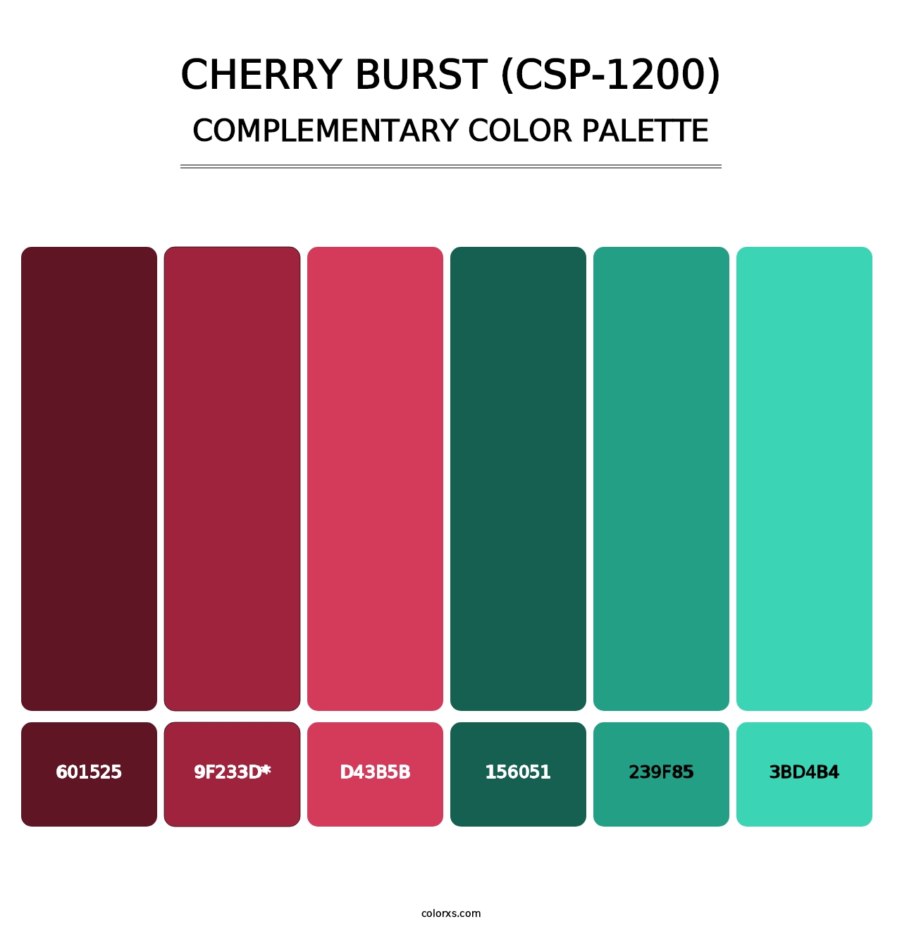 Cherry Burst (CSP-1200) - Complementary Color Palette