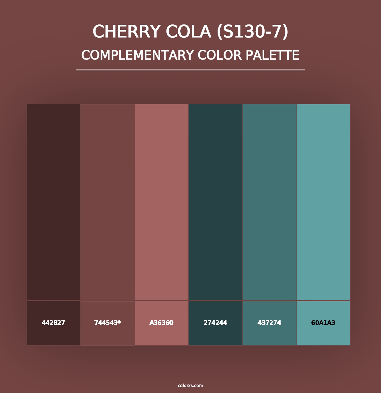 Cherry Cola (S130-7) - Complementary Color Palette