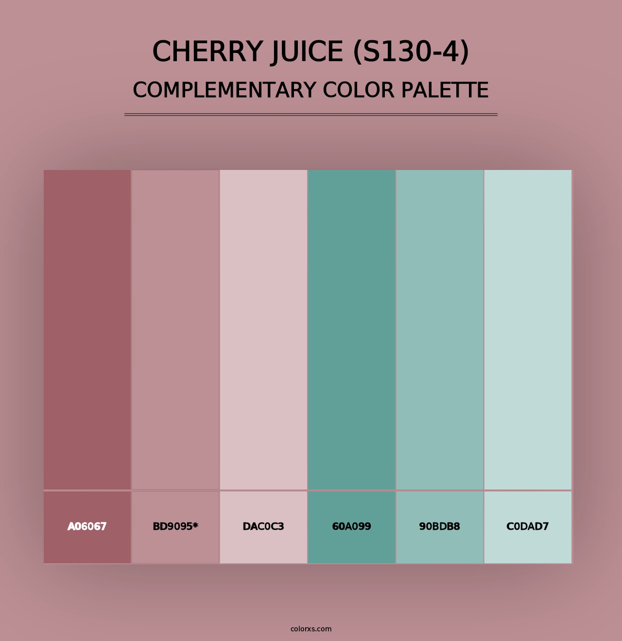 Cherry Juice (S130-4) - Complementary Color Palette