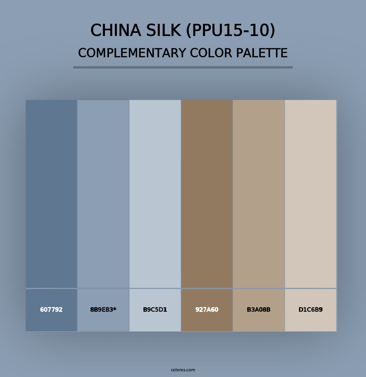 China Silk (PPU15-10) - Complementary Color Palette