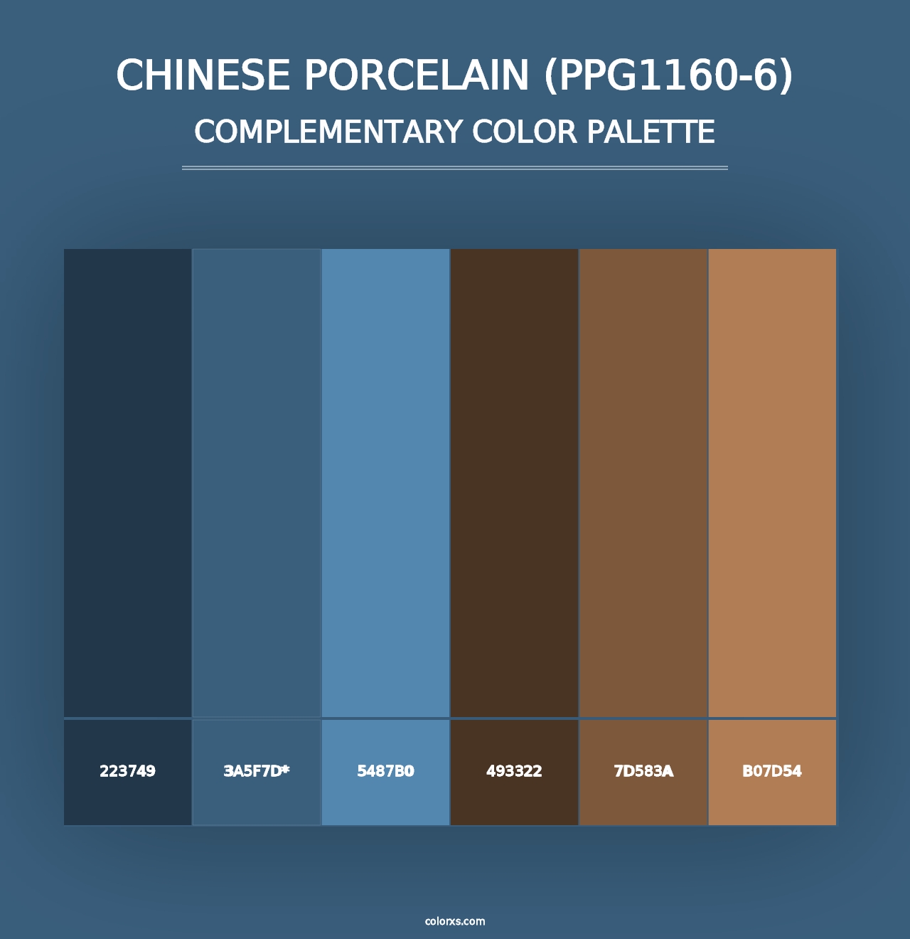 Chinese Porcelain (PPG1160-6) - Complementary Color Palette