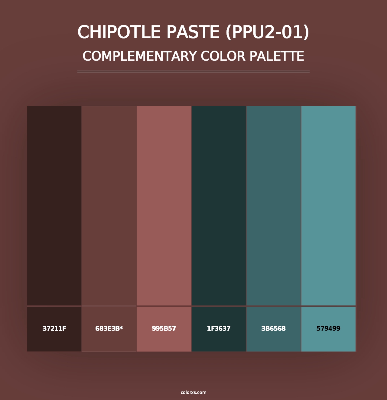 Chipotle Paste (PPU2-01) - Complementary Color Palette