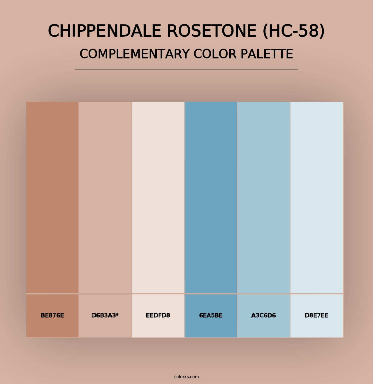 Chippendale Rosetone (HC-58) - Complementary Color Palette