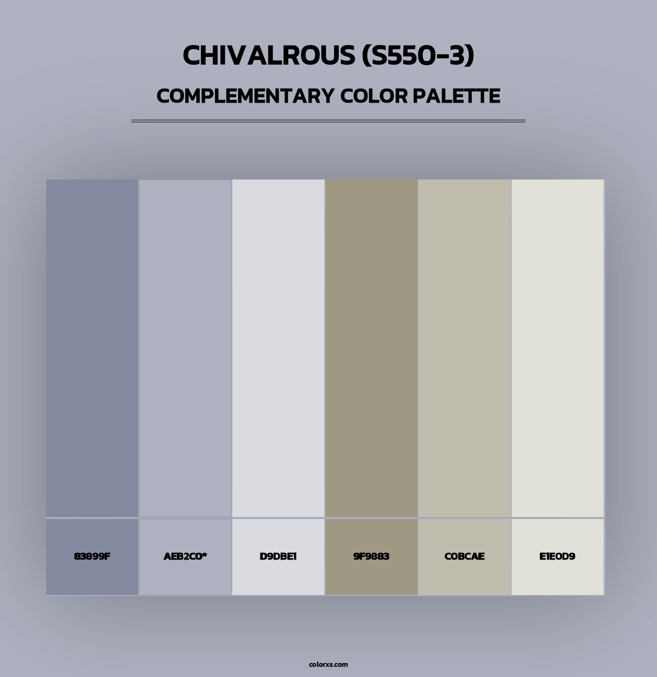 Chivalrous (S550-3) - Complementary Color Palette