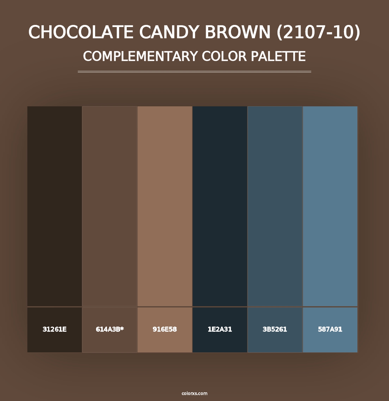 Chocolate Candy Brown (2107-10) - Complementary Color Palette