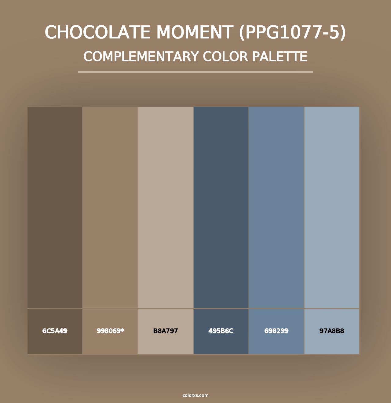 Chocolate Moment (PPG1077-5) - Complementary Color Palette