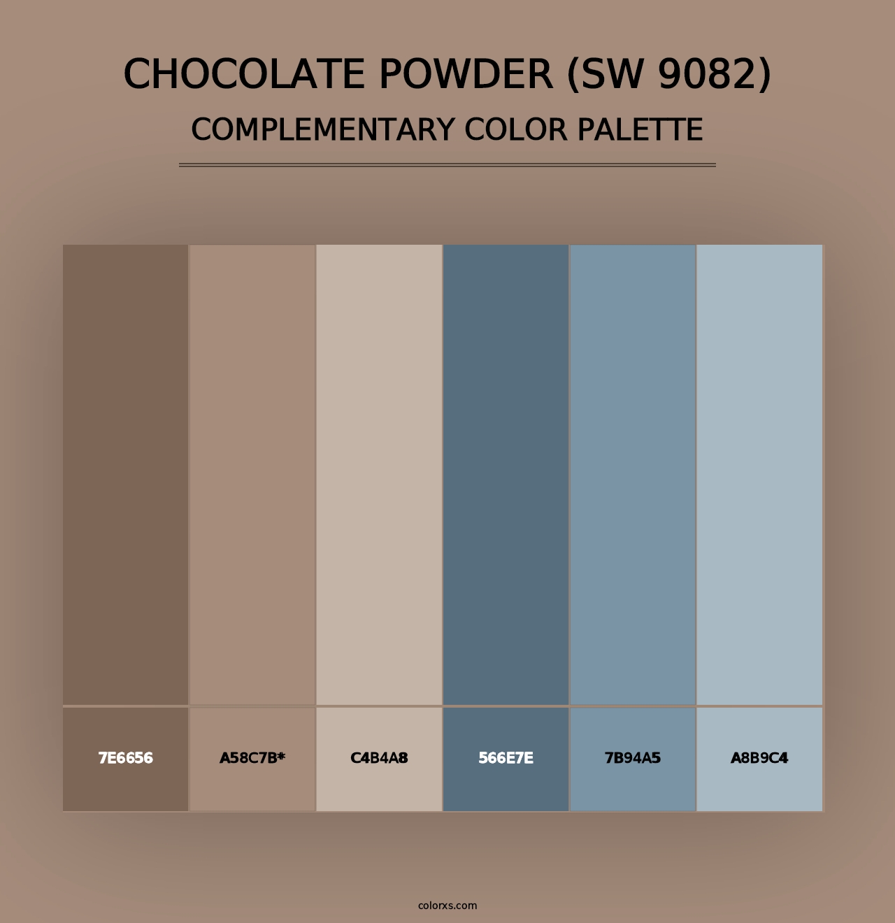 Chocolate Powder (SW 9082) - Complementary Color Palette