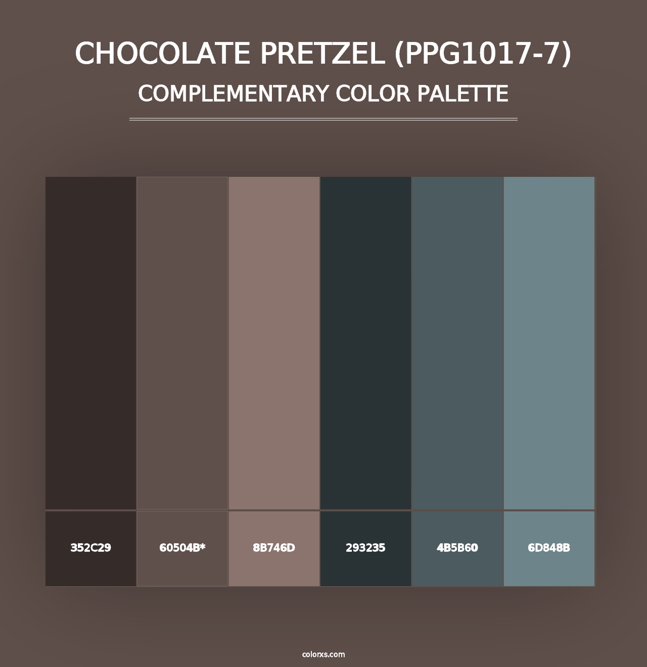 Chocolate Pretzel (PPG1017-7) - Complementary Color Palette