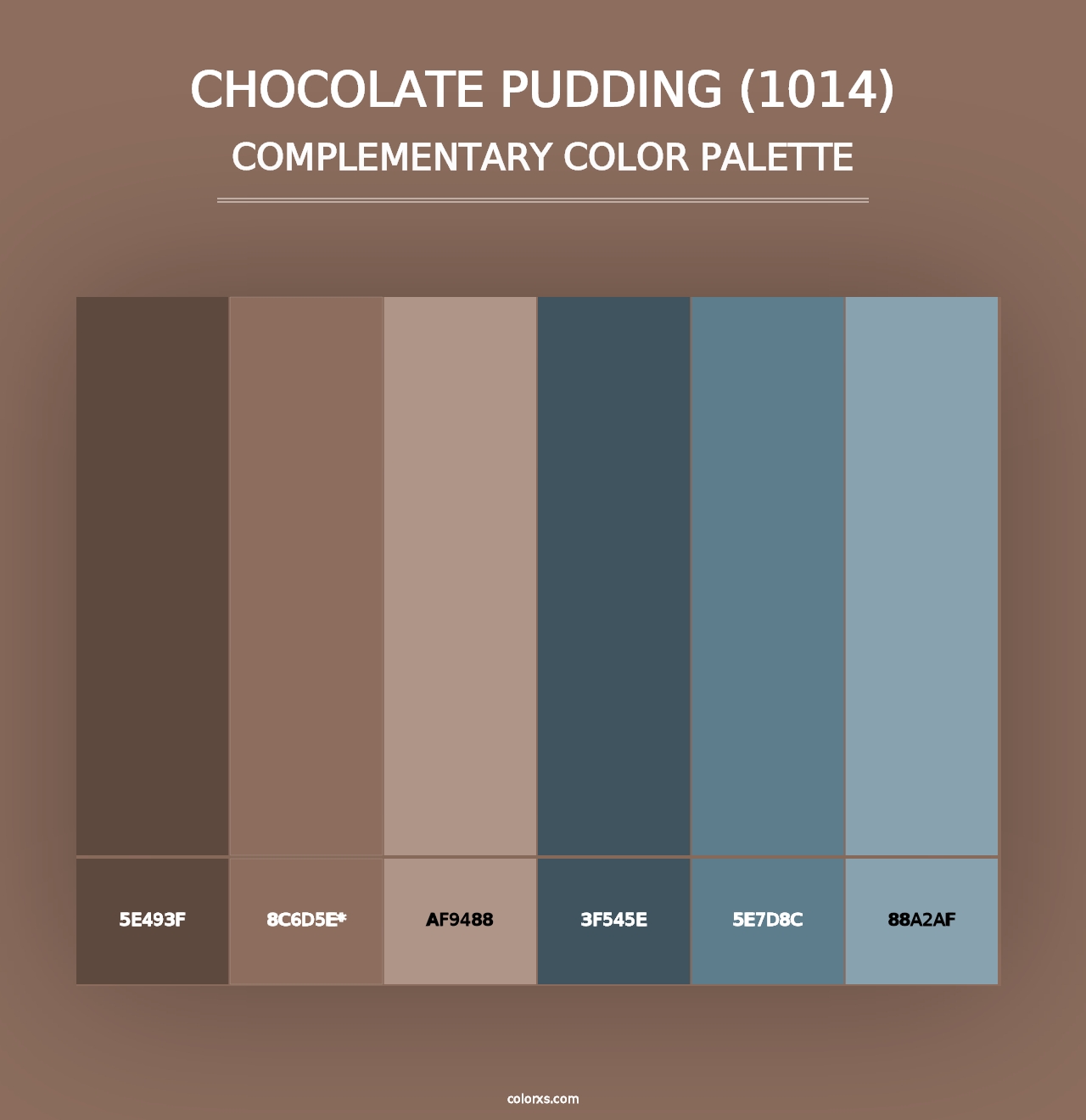 Chocolate Pudding (1014) - Complementary Color Palette