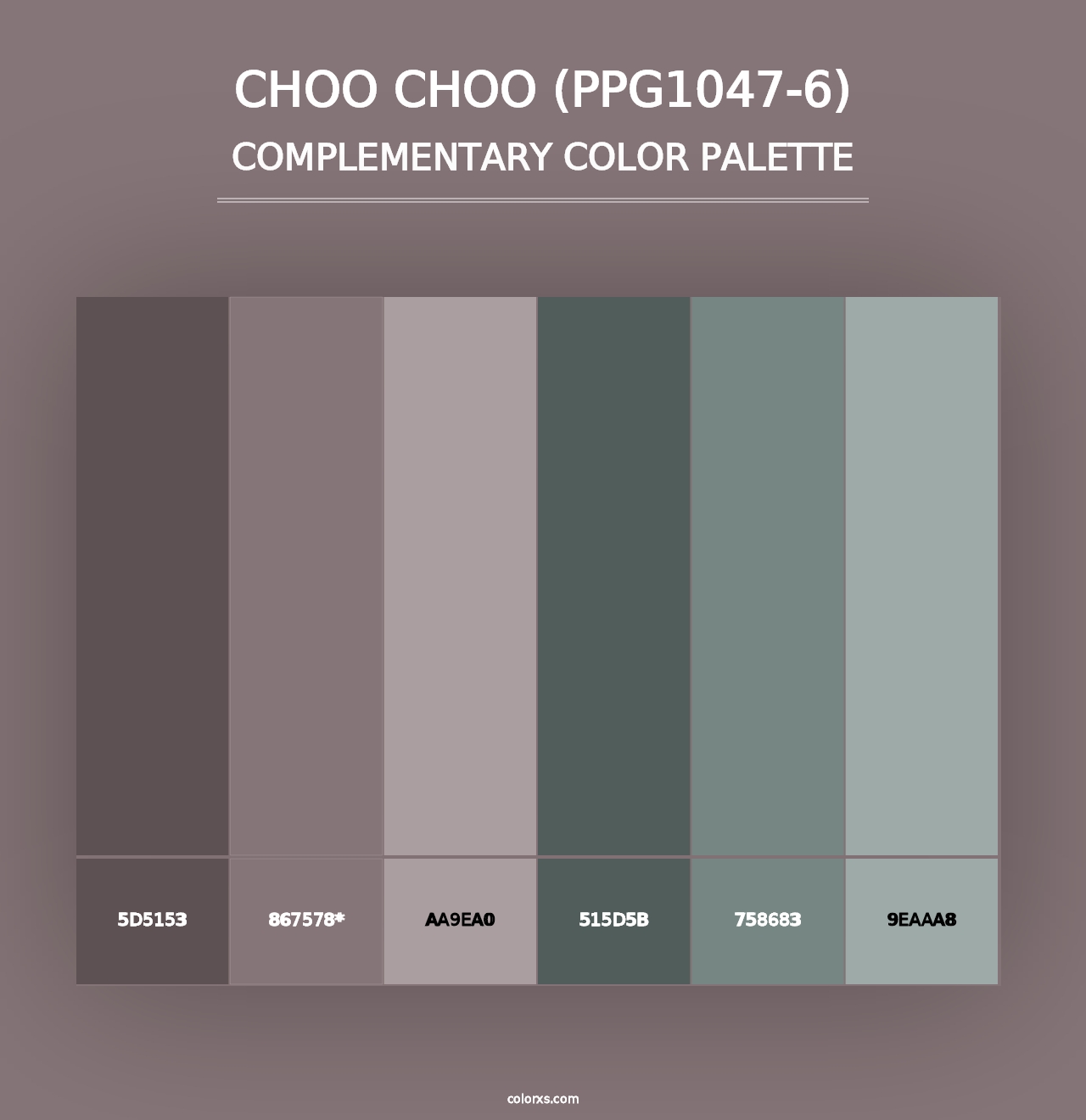 Choo Choo (PPG1047-6) - Complementary Color Palette