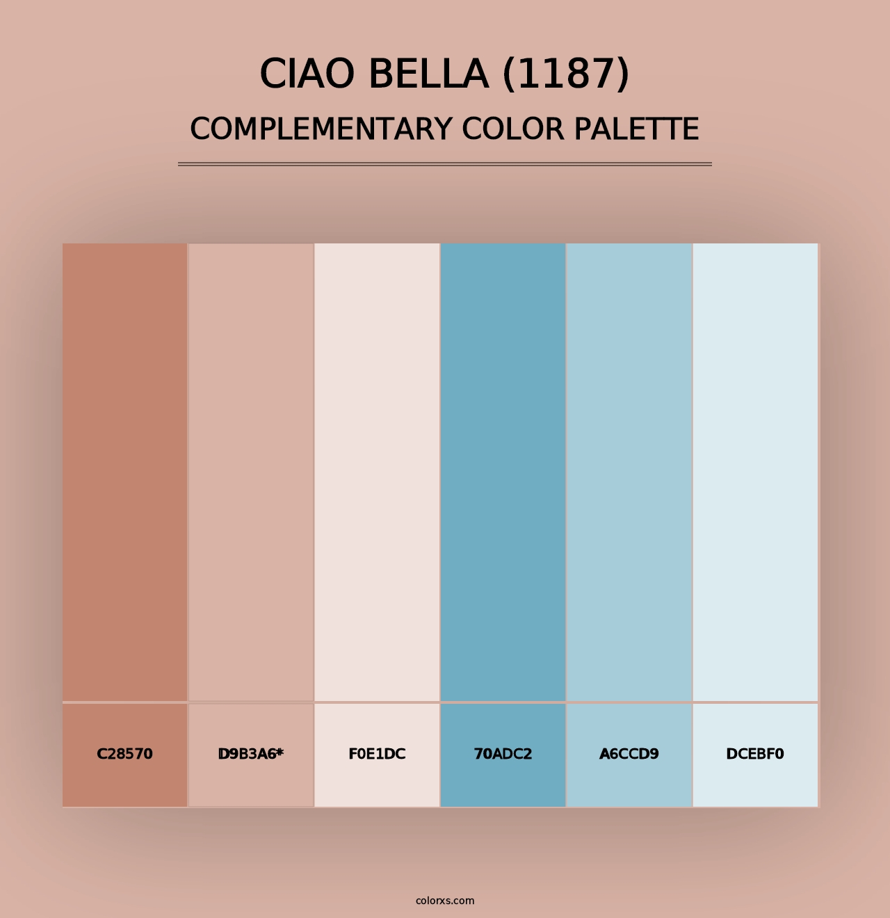 Ciao Bella (1187) - Complementary Color Palette