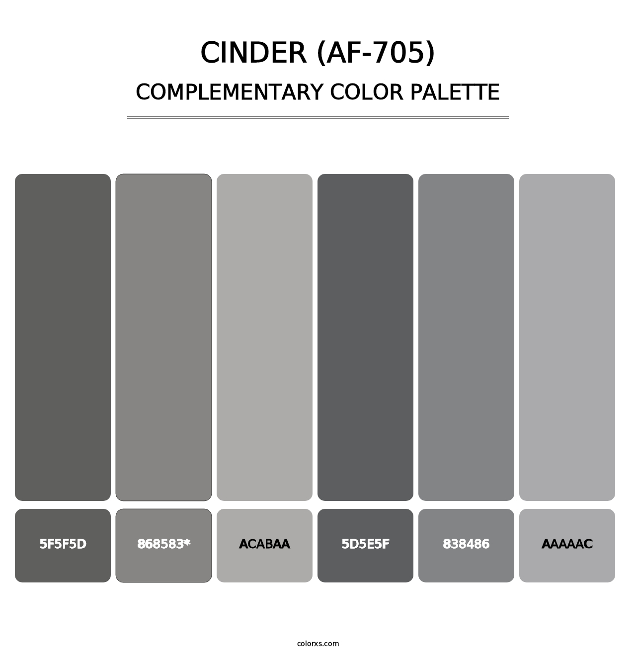 Cinder (AF-705) - Complementary Color Palette