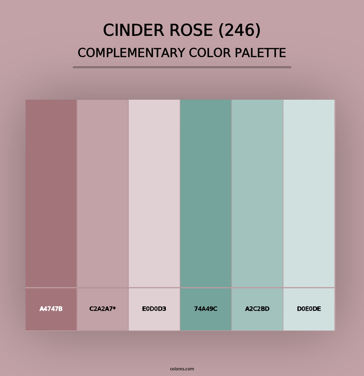 Cinder Rose (246) - Complementary Color Palette