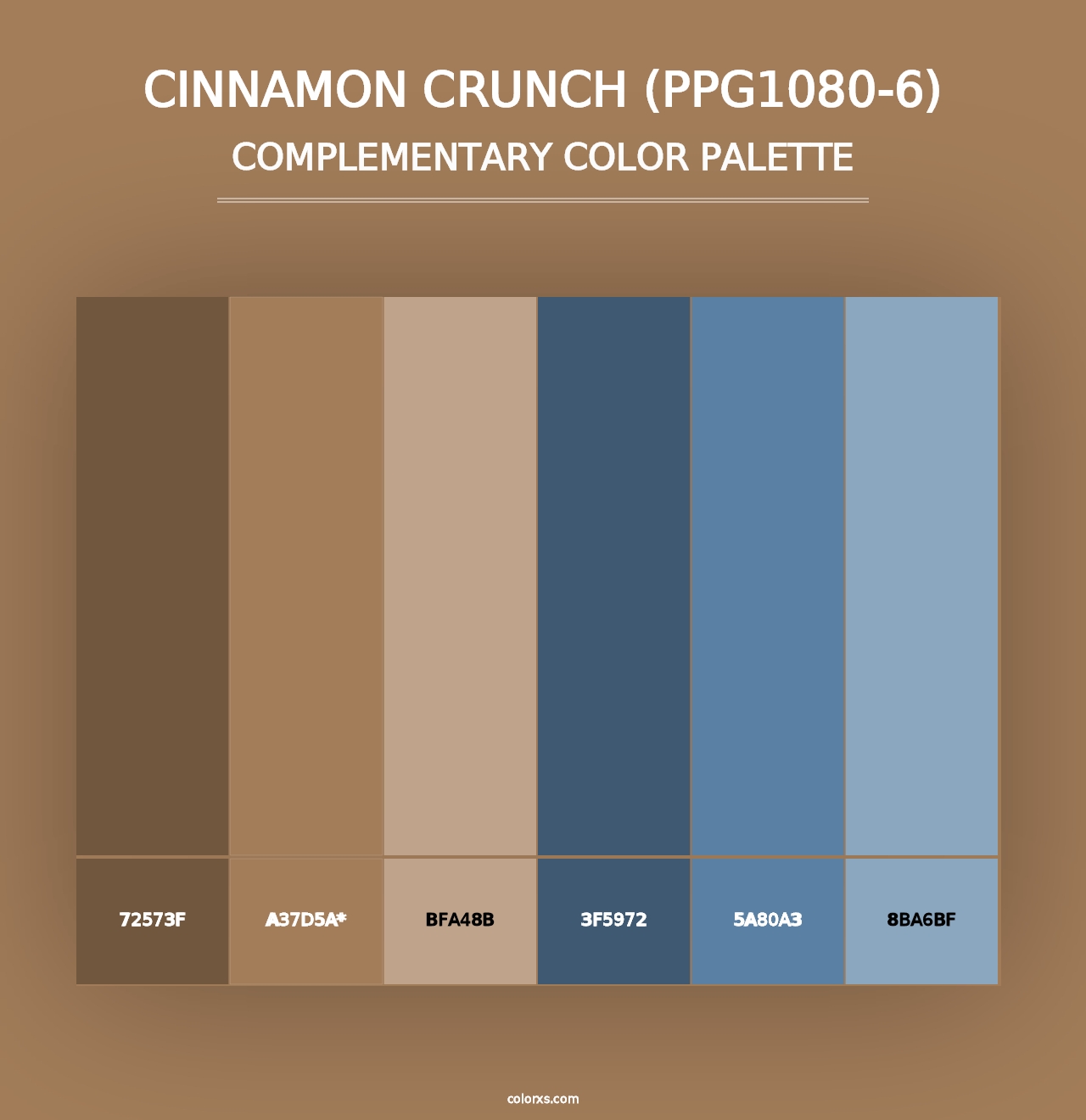 Cinnamon Crunch (PPG1080-6) - Complementary Color Palette