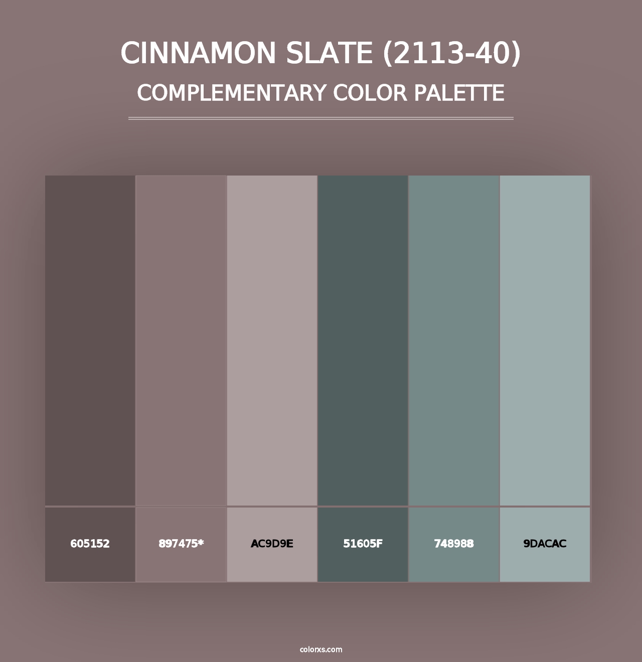 Cinnamon Slate (2113-40) - Complementary Color Palette