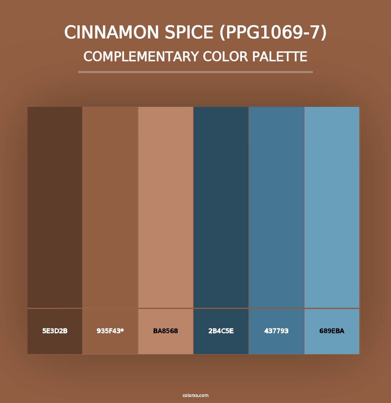 Cinnamon Spice (PPG1069-7) - Complementary Color Palette