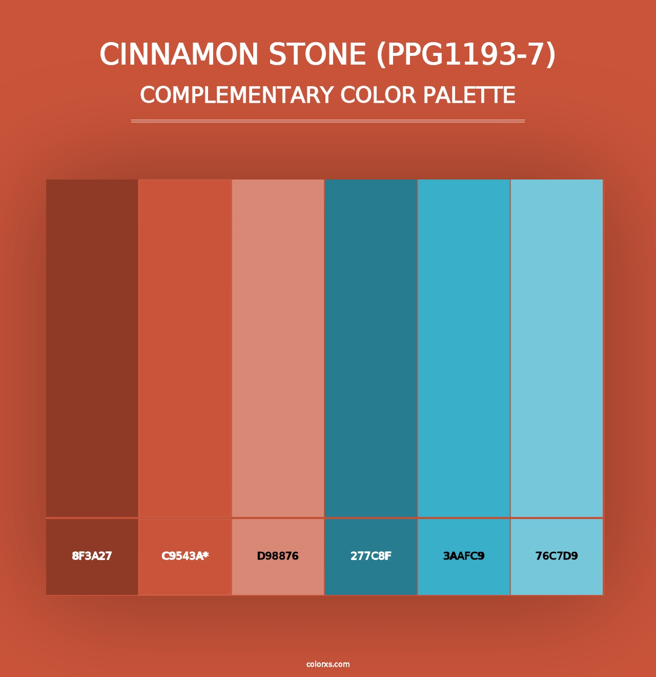 Cinnamon Stone (PPG1193-7) - Complementary Color Palette