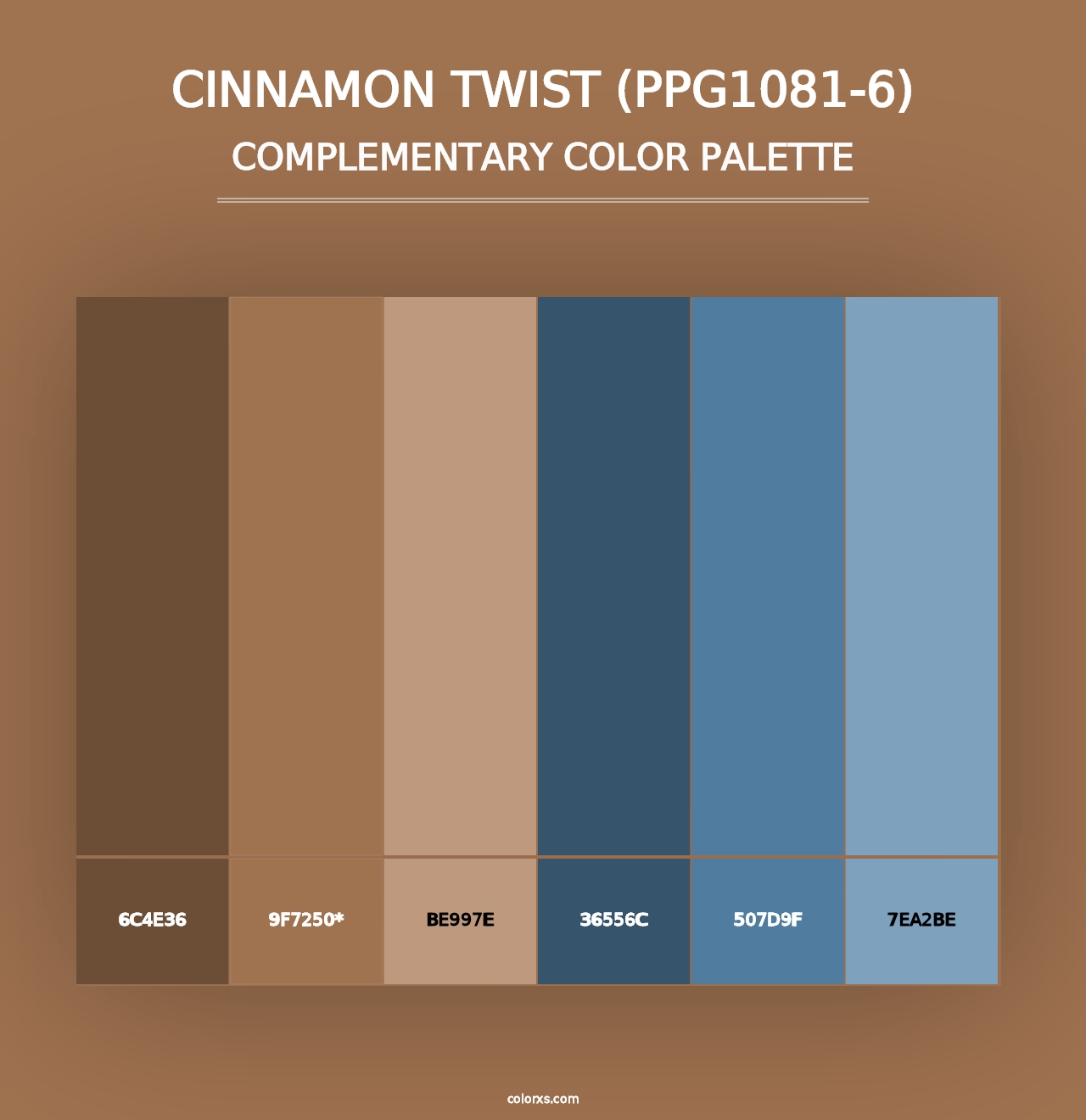 Cinnamon Twist (PPG1081-6) - Complementary Color Palette