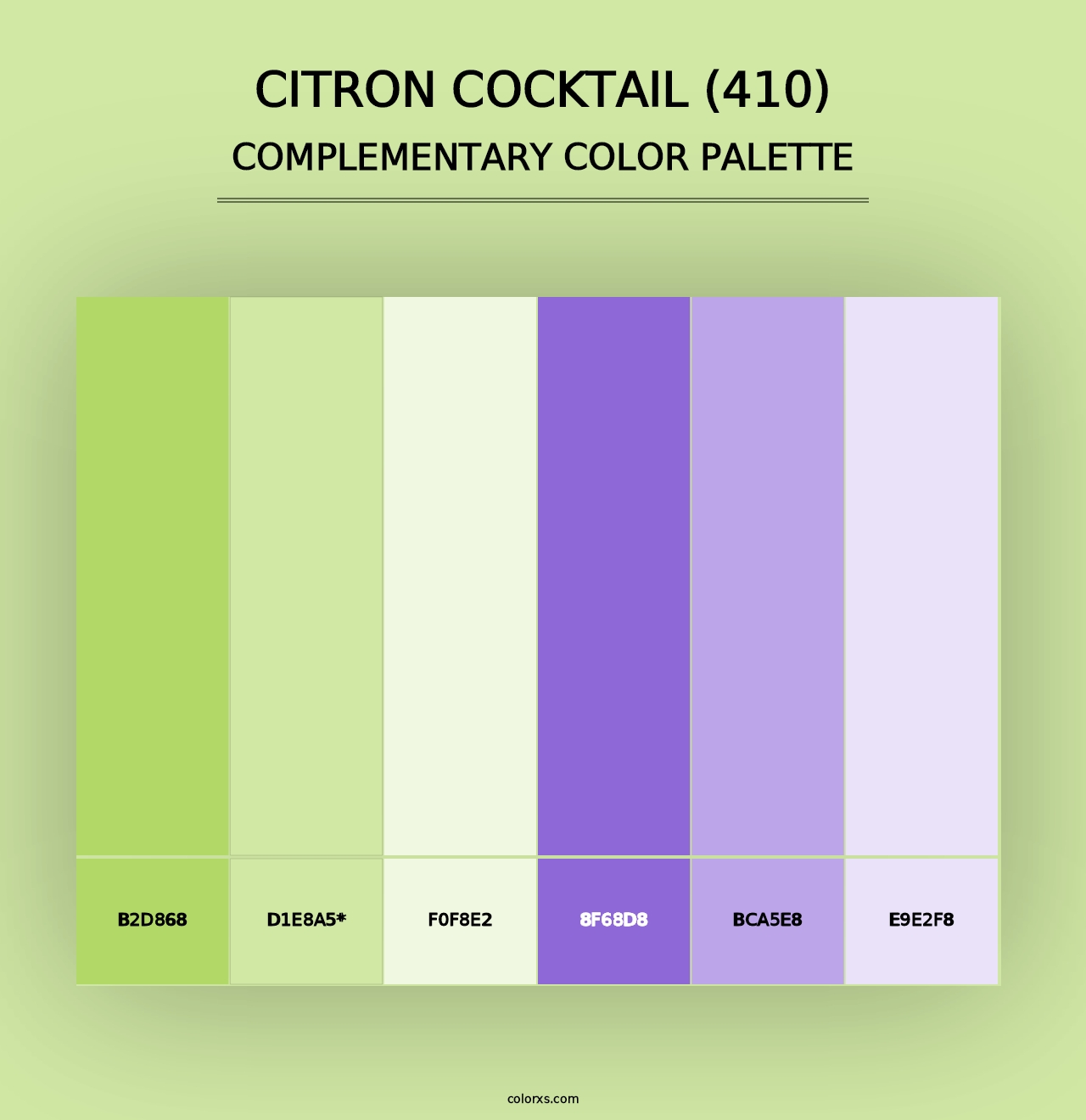 Citron Cocktail (410) - Complementary Color Palette