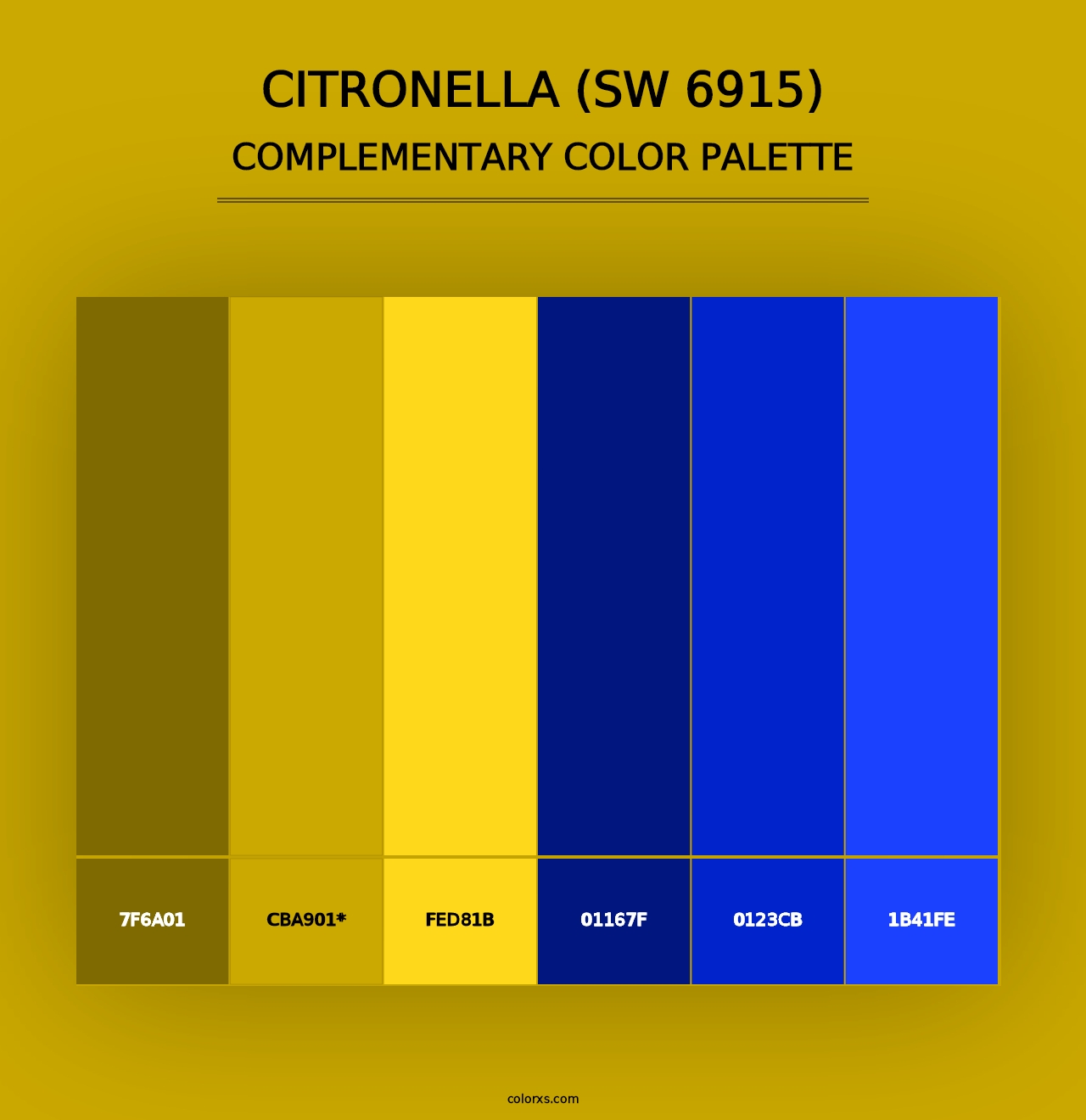 Citronella (SW 6915) - Complementary Color Palette