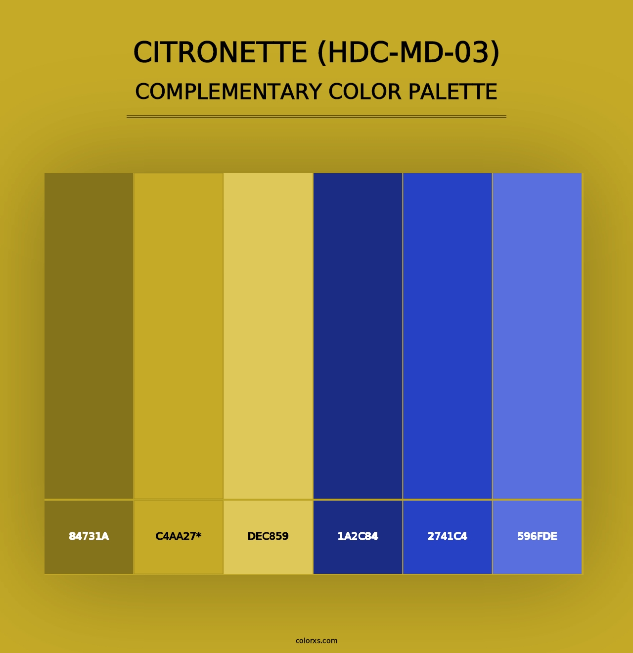 Citronette (HDC-MD-03) - Complementary Color Palette