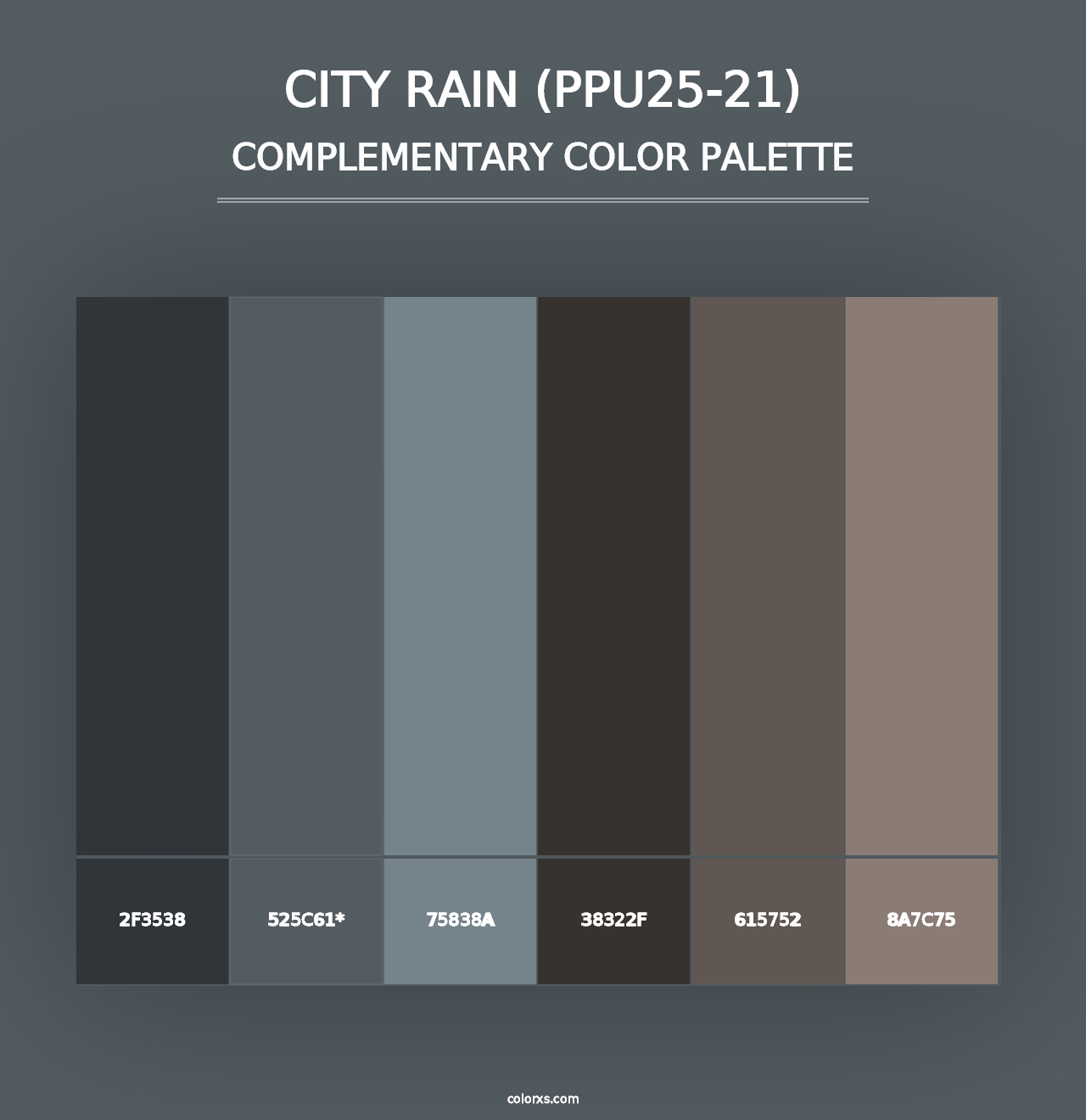 City Rain (PPU25-21) - Complementary Color Palette