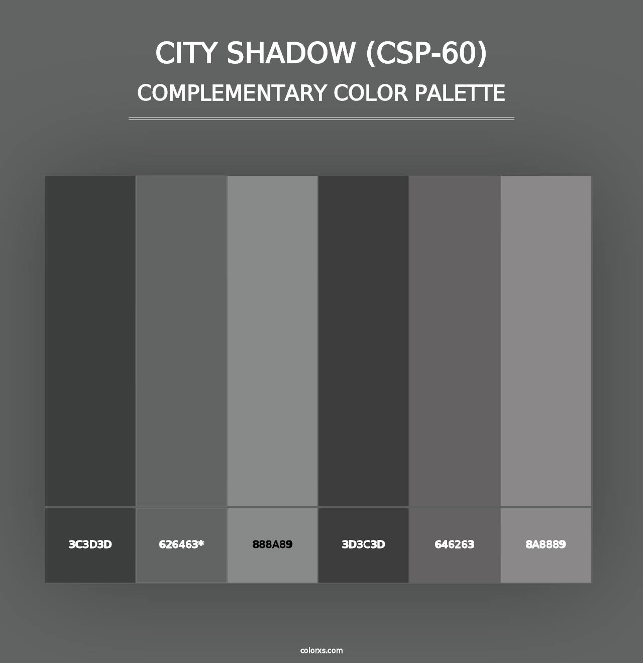 City Shadow (CSP-60) - Complementary Color Palette