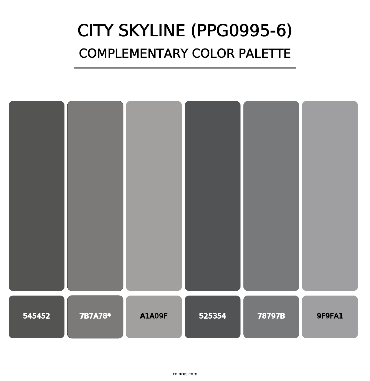 City Skyline (PPG0995-6) - Complementary Color Palette