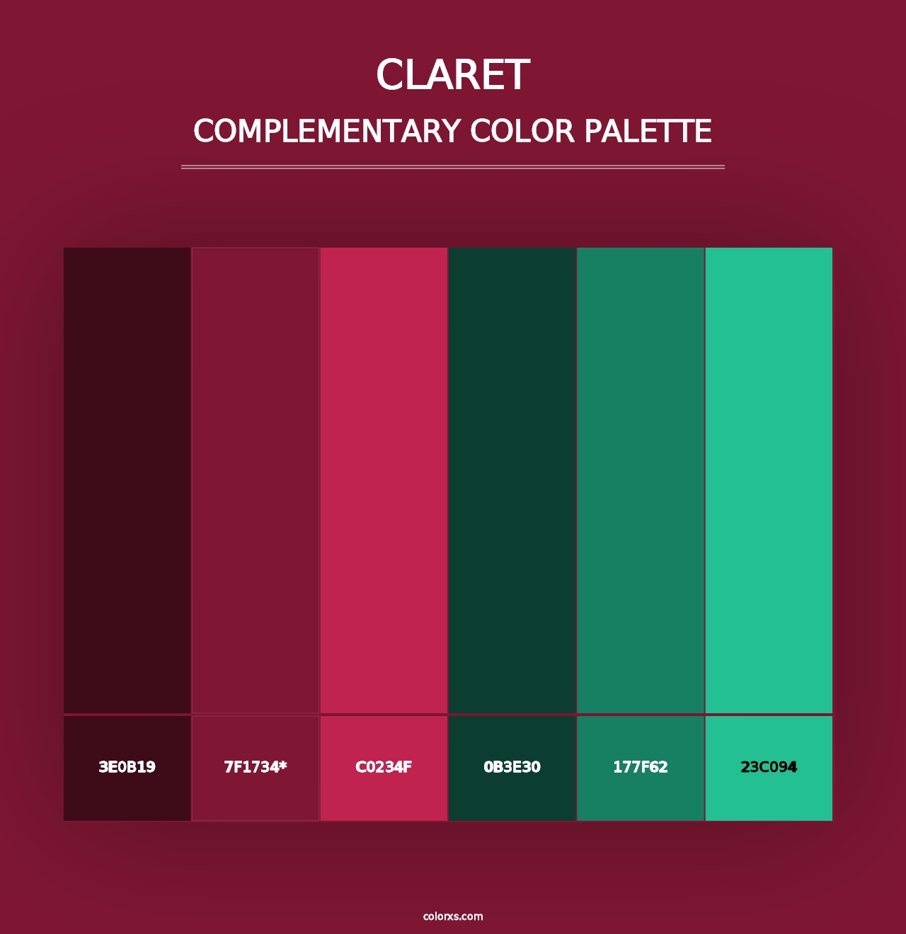 Claret - Complementary Color Palette