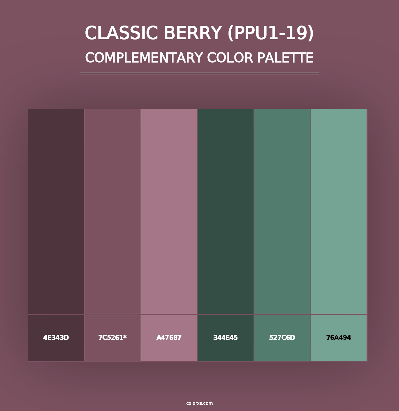 Classic Berry (PPU1-19) - Complementary Color Palette