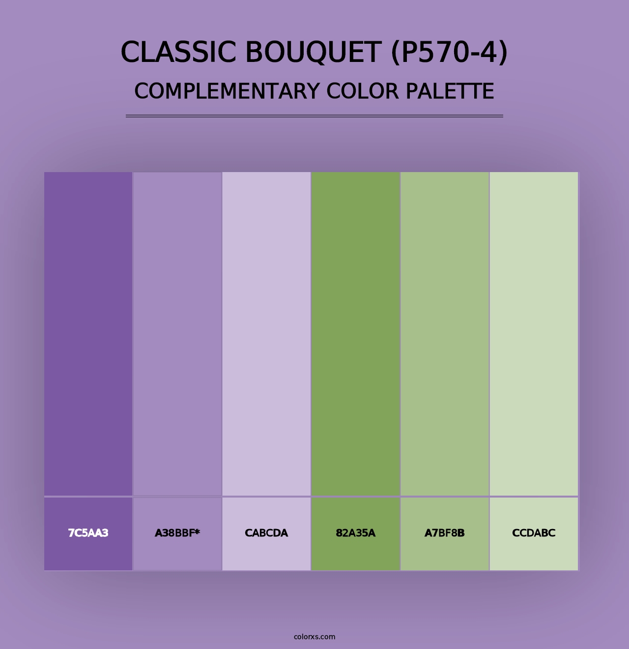 Classic Bouquet (P570-4) - Complementary Color Palette