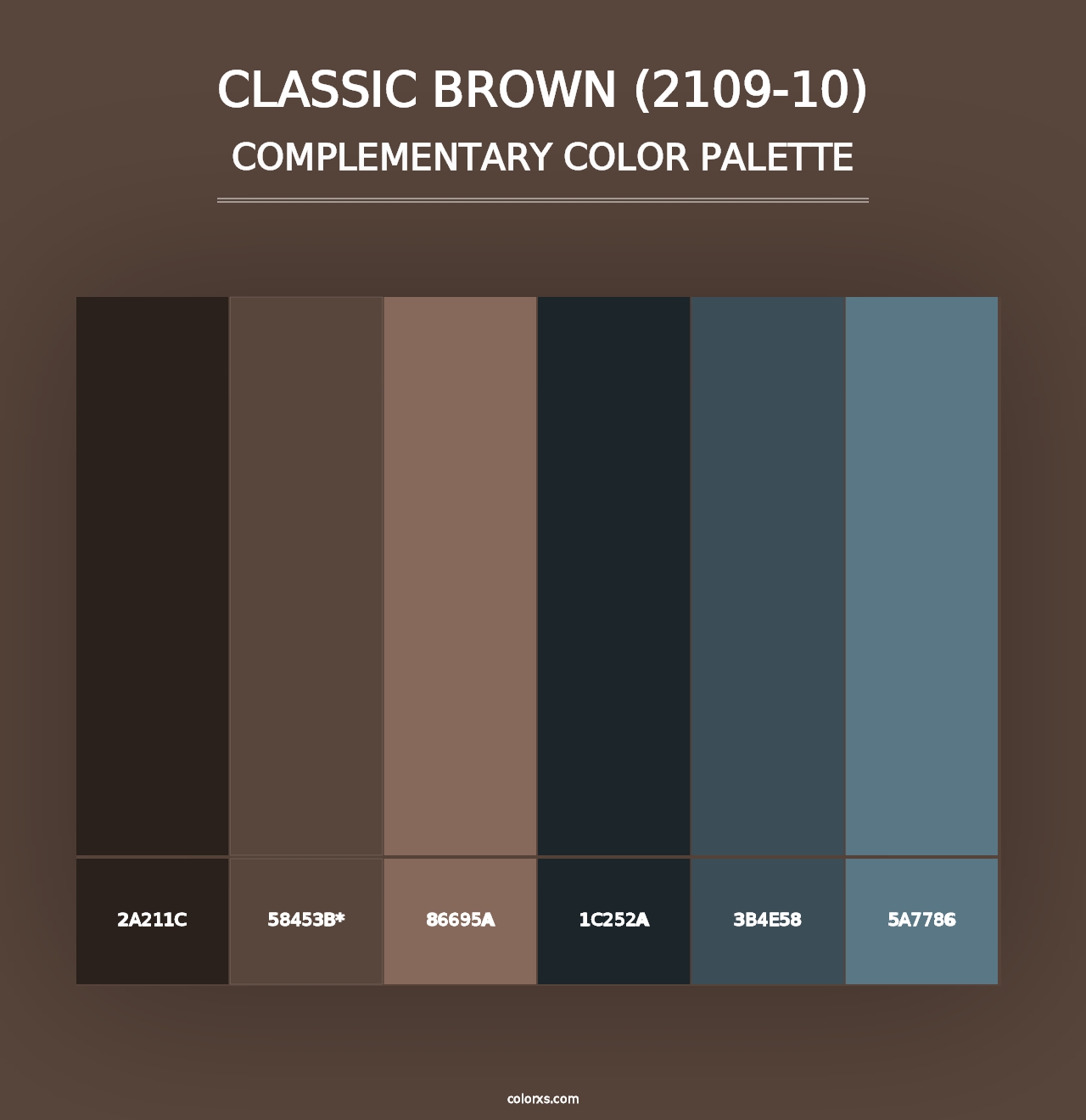 Classic Brown (2109-10) - Complementary Color Palette