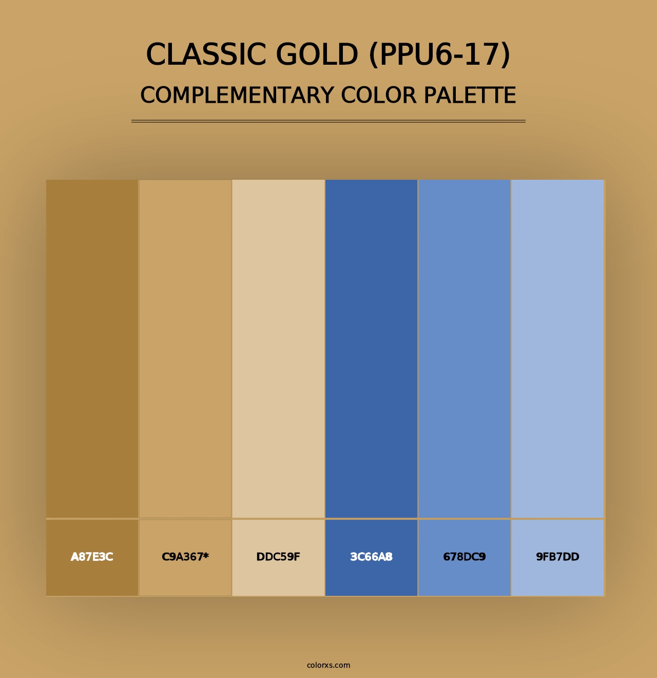 Classic Gold (PPU6-17) - Complementary Color Palette