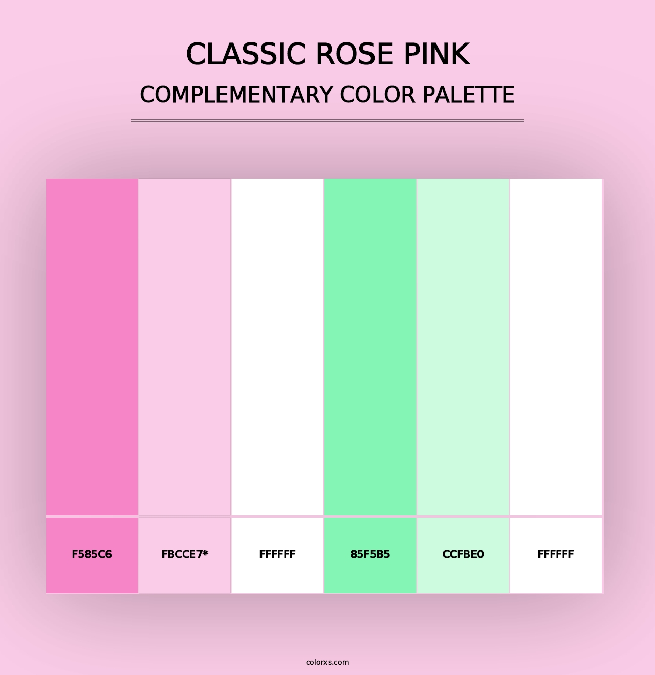 Classic Rose Pink - Complementary Color Palette