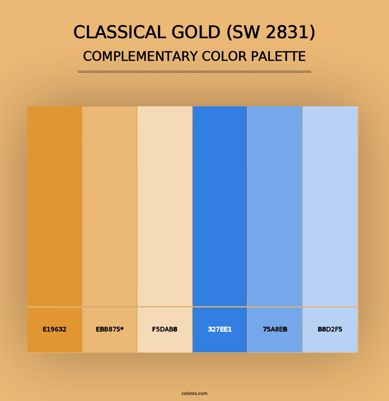 Classical Gold (SW 2831) - Complementary Color Palette