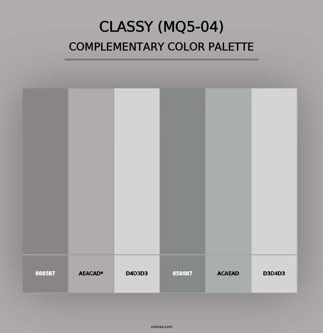 Classy (MQ5-04) - Complementary Color Palette