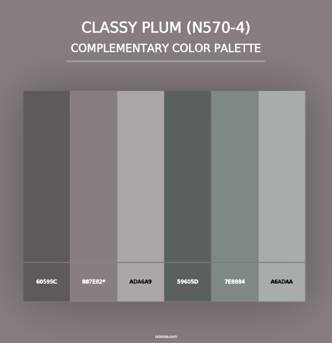 Classy Plum (N570-4) - Complementary Color Palette