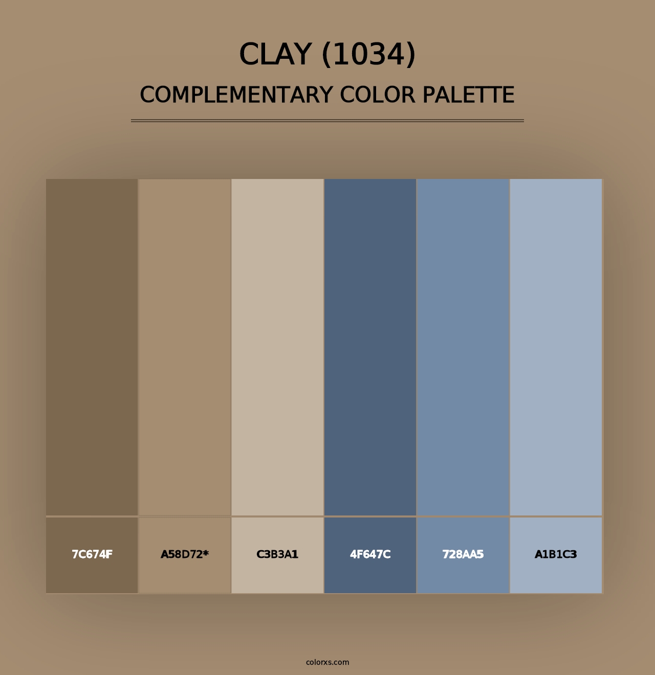 Clay (1034) - Complementary Color Palette