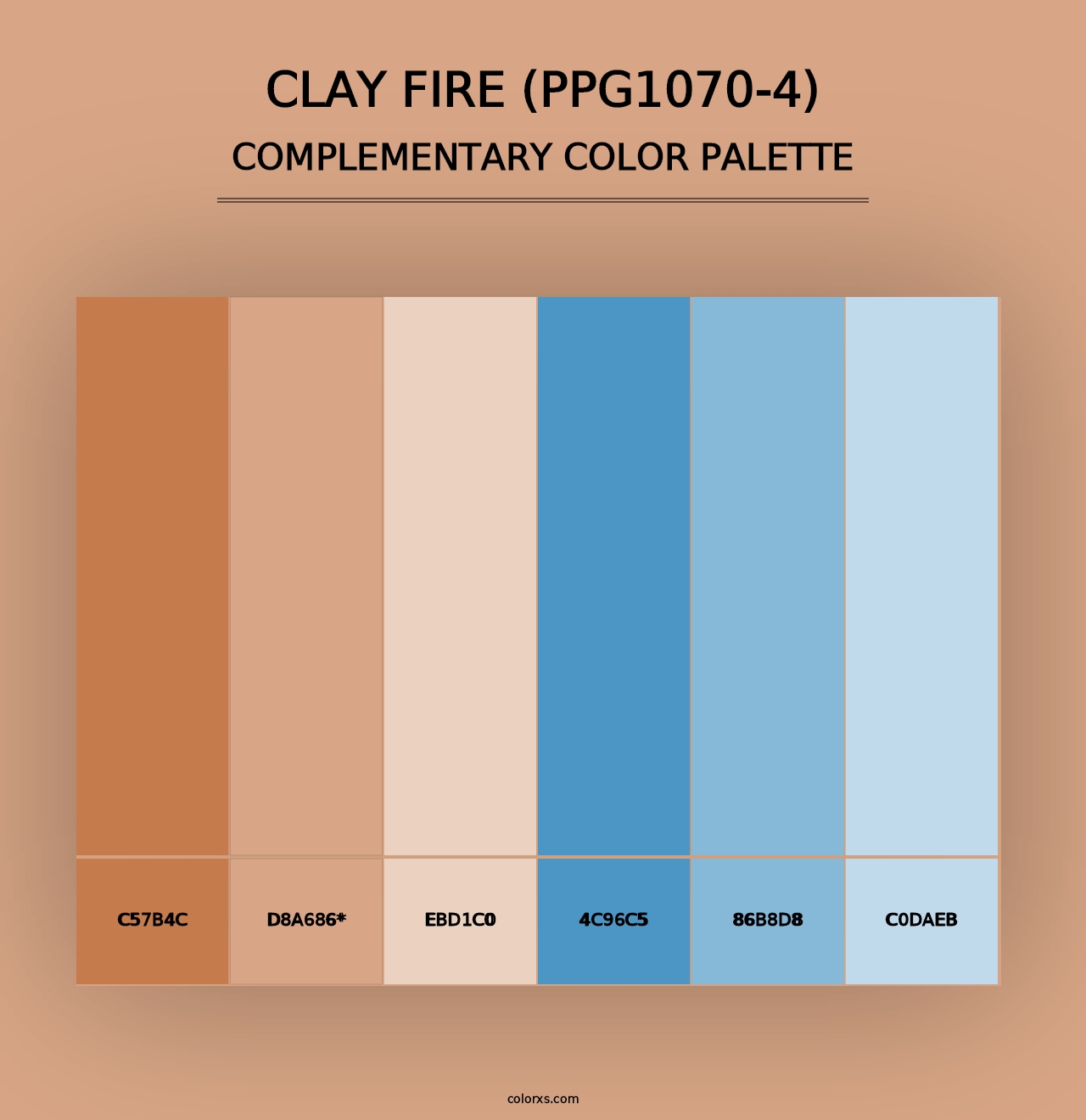 Clay Fire (PPG1070-4) - Complementary Color Palette