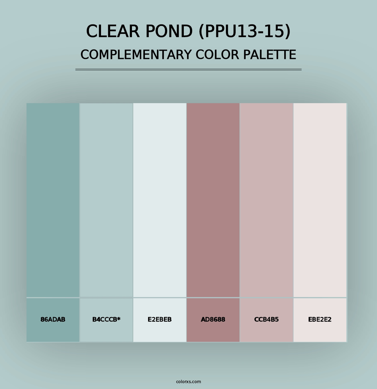 Clear Pond (PPU13-15) - Complementary Color Palette