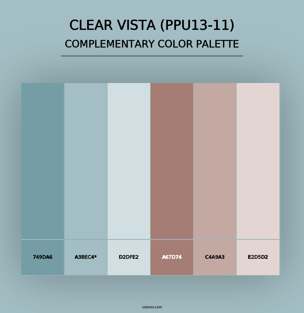 Clear Vista (PPU13-11) - Complementary Color Palette