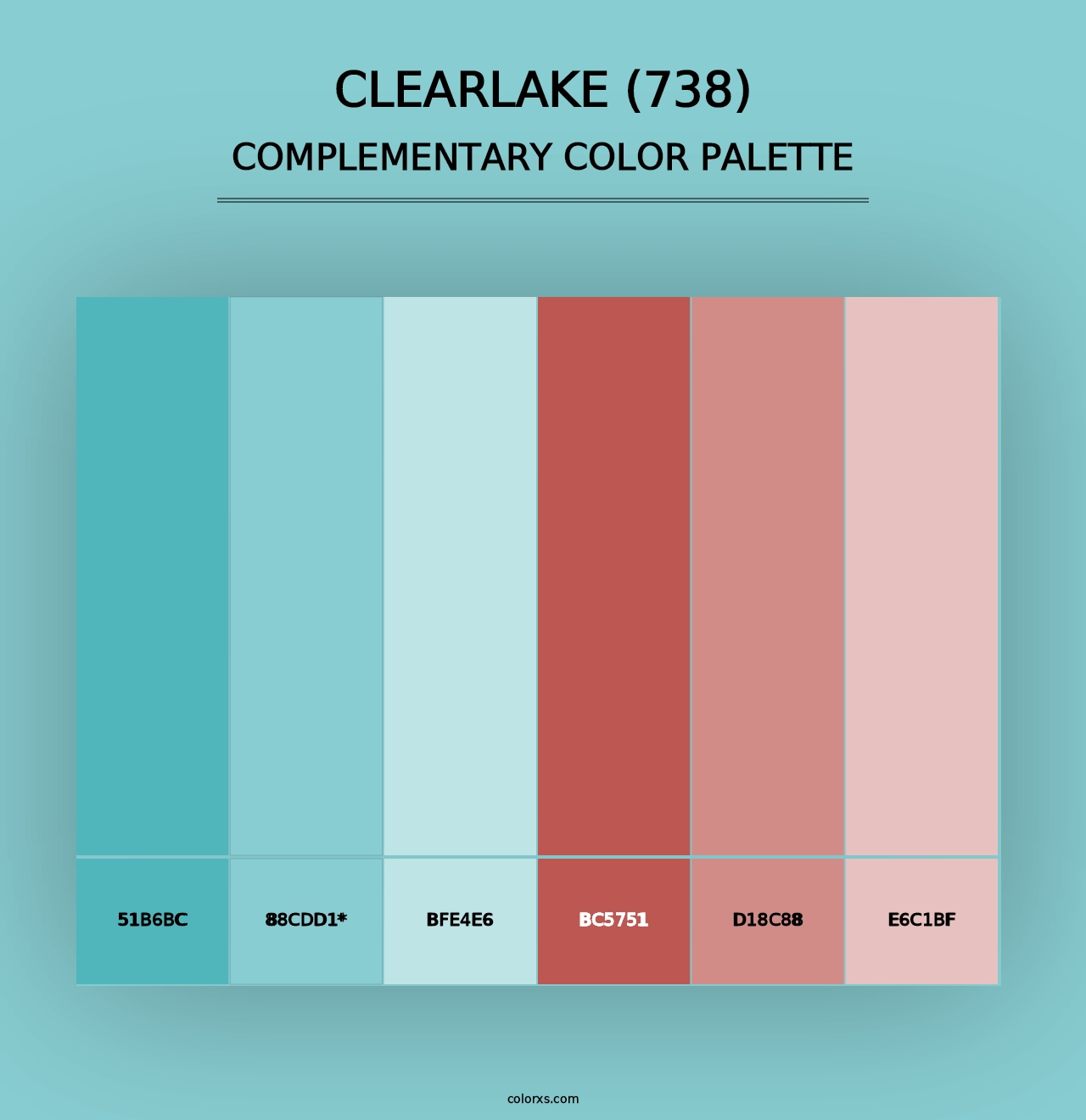 Clearlake (738) - Complementary Color Palette