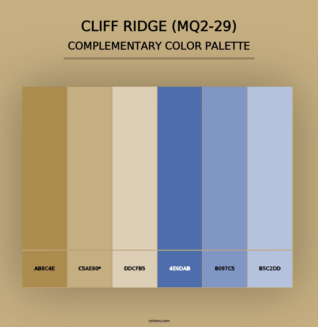 Cliff Ridge (MQ2-29) - Complementary Color Palette